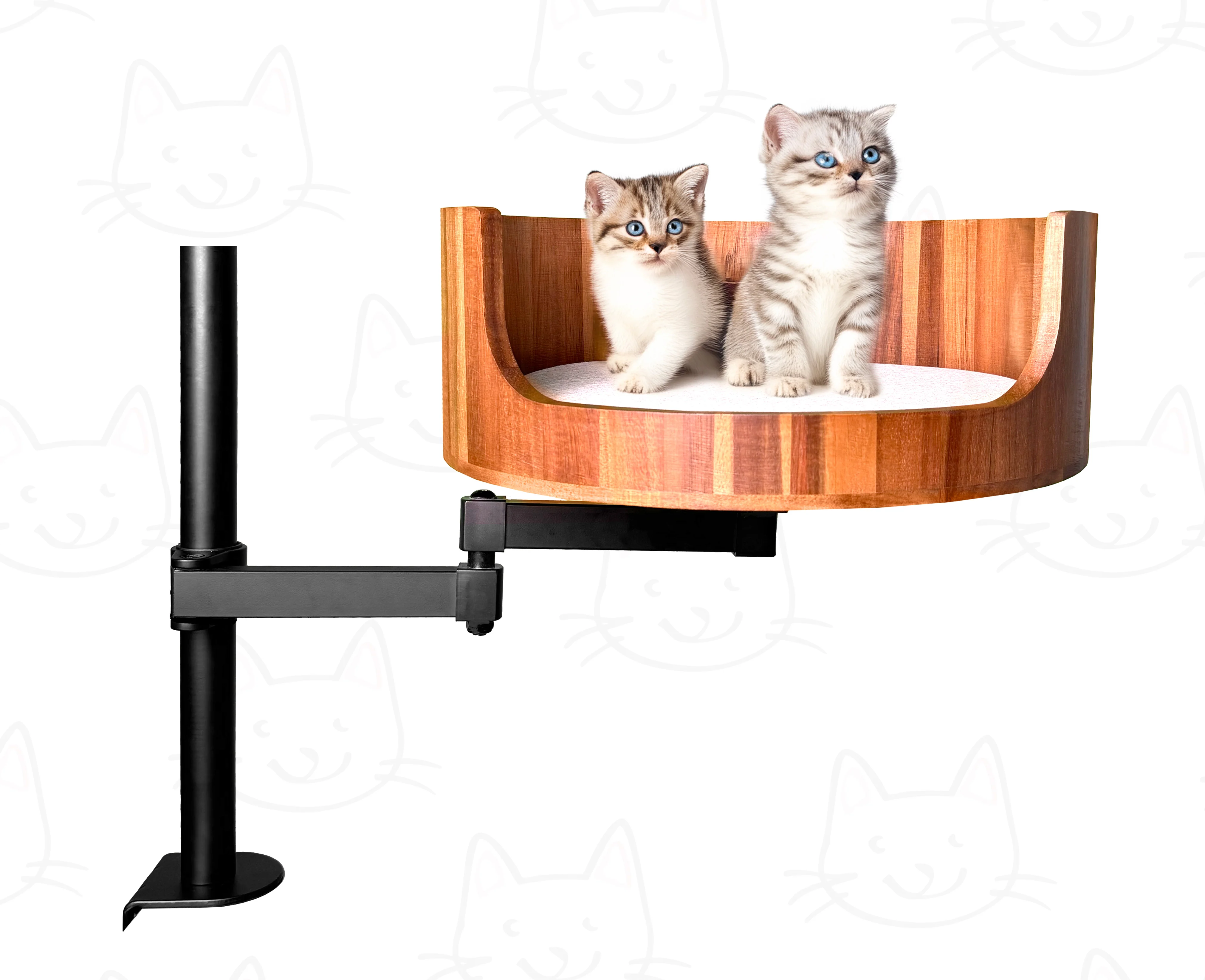 Desk Cat Nest Bed - Dual Arm - Image 3